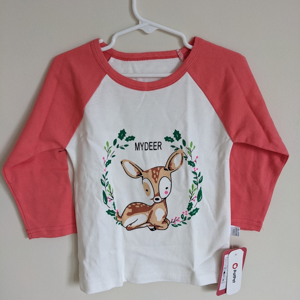 Long reglan sleeved shirt with decoration